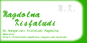 magdolna kisfaludi business card